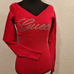 LAST CHANCE- BEFORE DONATING Guess red sweater size XS